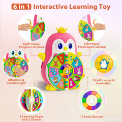 Hurdaos penguin lights and buttons captivate toddlers during playtime