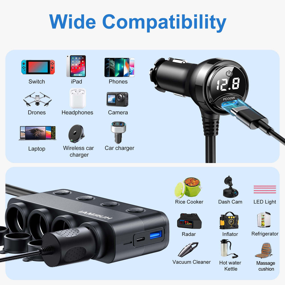 HURMAI universal vehicle compatibility for cars, trucks, and campers.