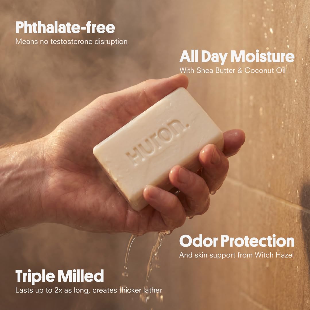 Huron citrus-eucalyptus scent bar soap delivers refreshing wake-up shower