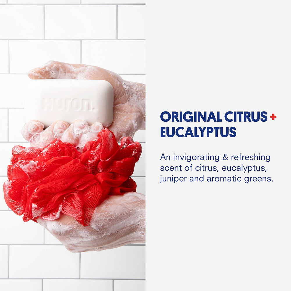 Coconut-derived cleansers in Huron bar soap support gentle cleansing