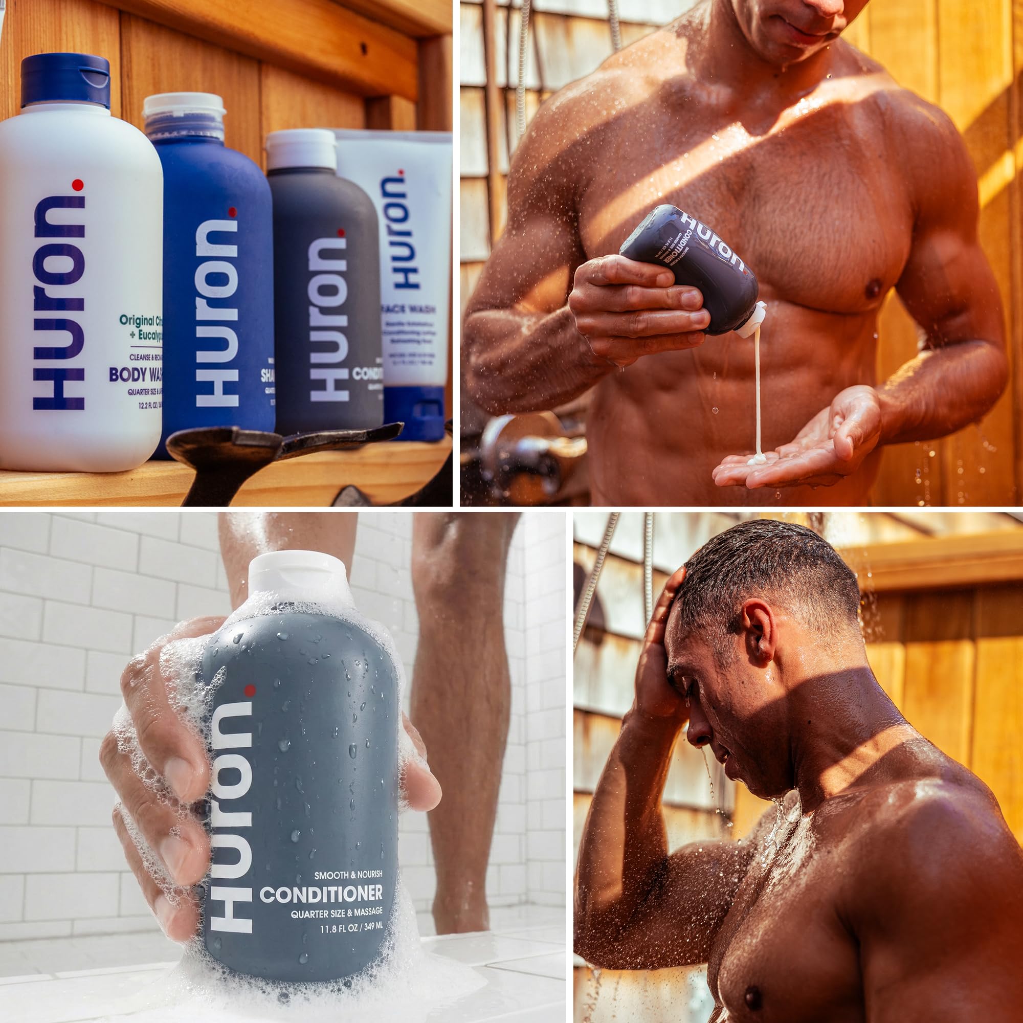Huron Men’s Conditioner recyclable packaging supporting sustainable choices.