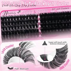 Hushlibaby lash clusters 16mm wispy adds fuller eyes with light wear