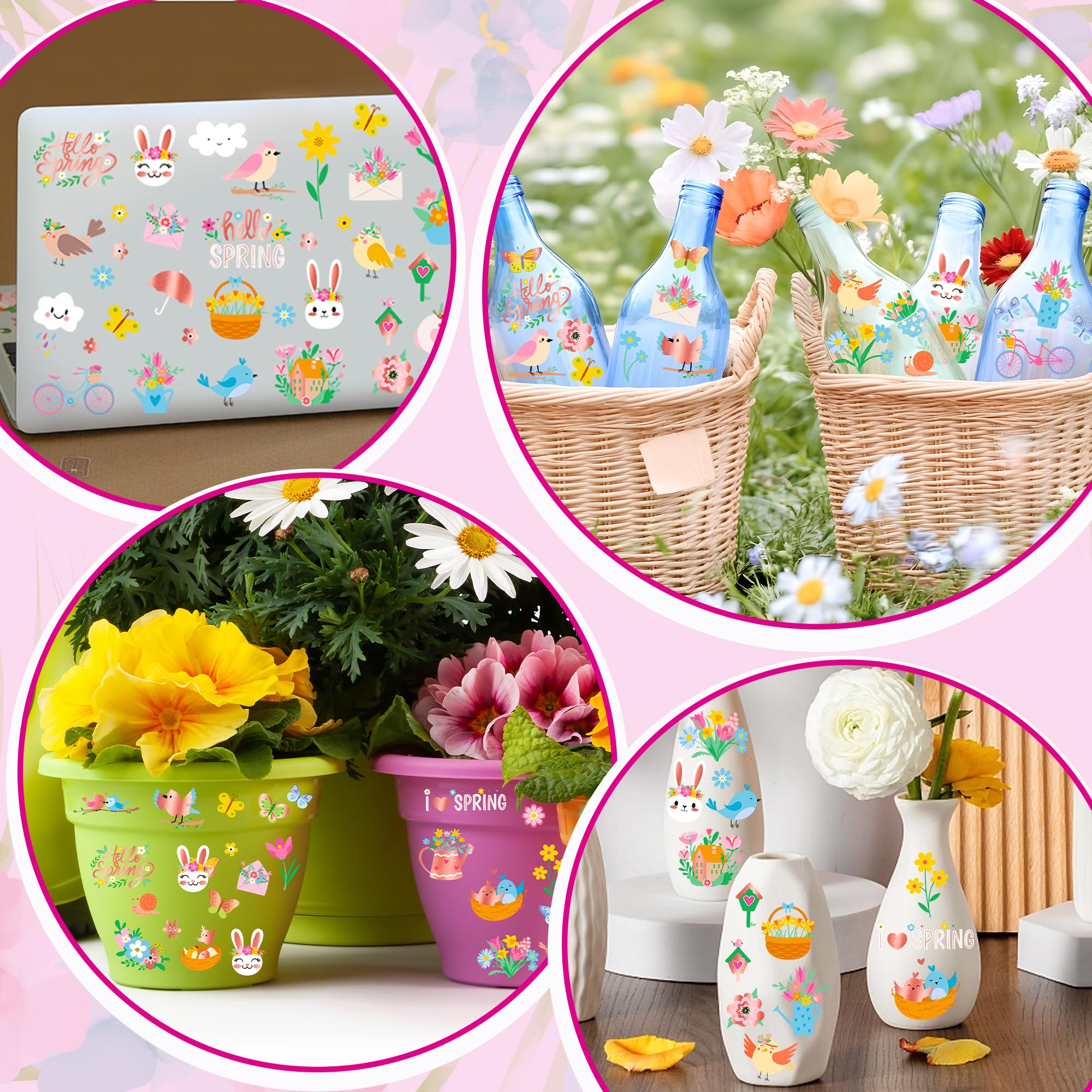 Huskein 12-sheets spring tattoo pack offers abundant designs for events.