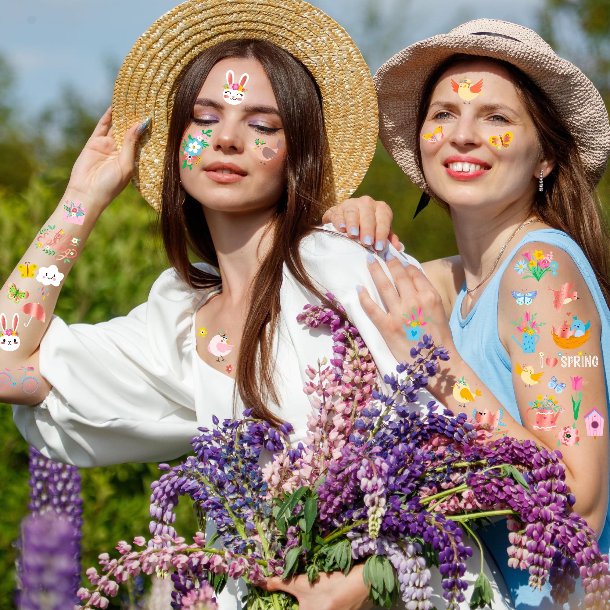 Huskein Easter basket stuffer tattoos brighten party favors with easy water transfer.