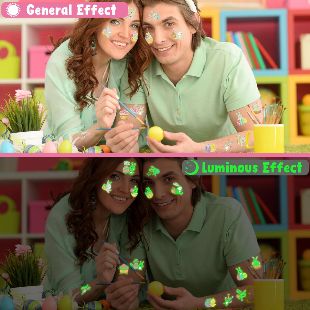 Huskein Easter tattoos are easy to use with pre-cut shapes.