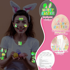 Huskein Easter tattoos are waterproof for outdoor celebrations and parties.