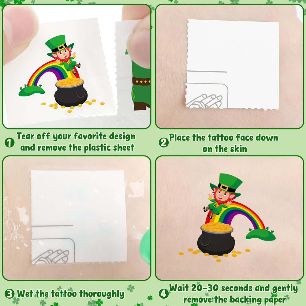 Huskein green clover tattoo designs for vibrant skin flair