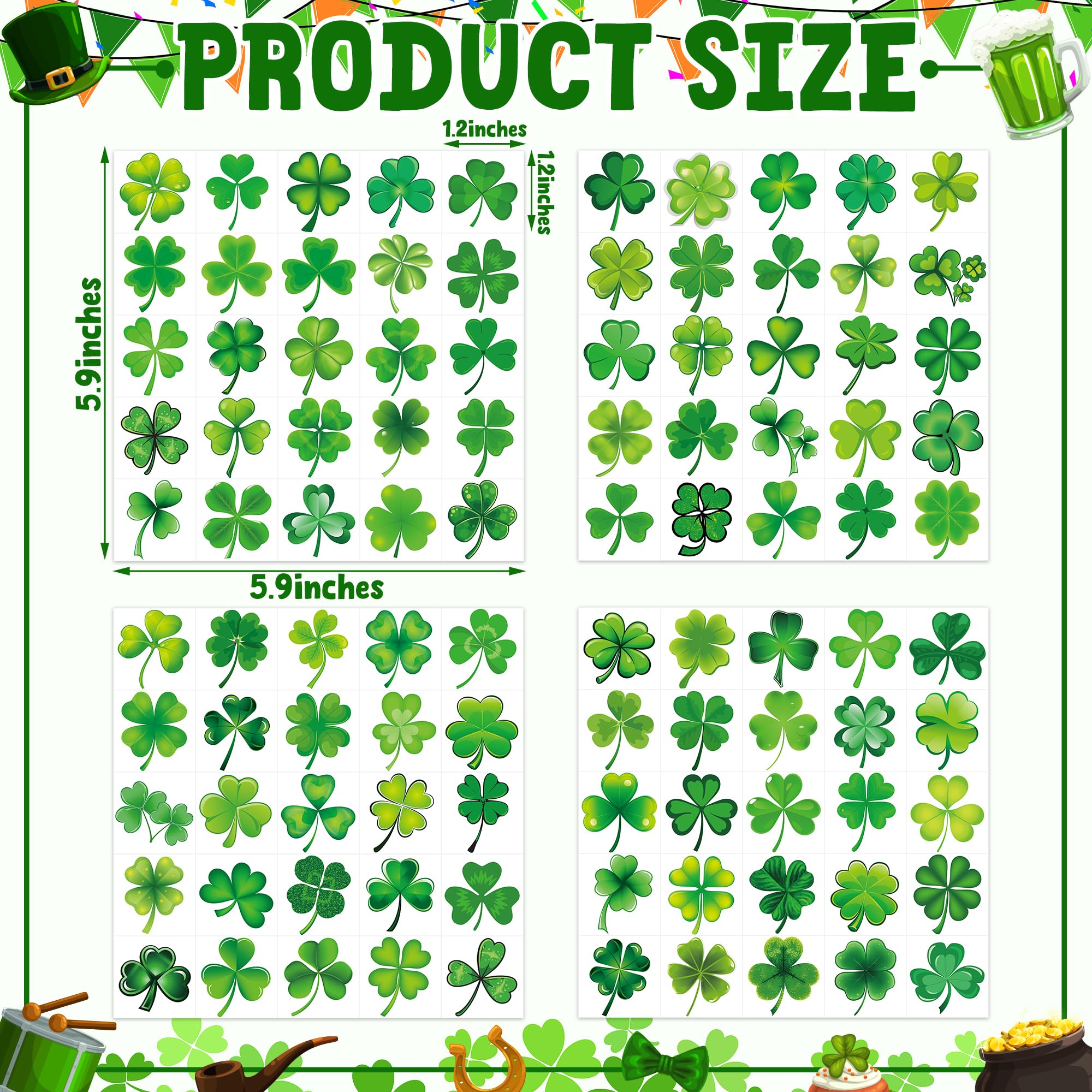 Huskein tattoos with 100 designs for diverse shamrock looks