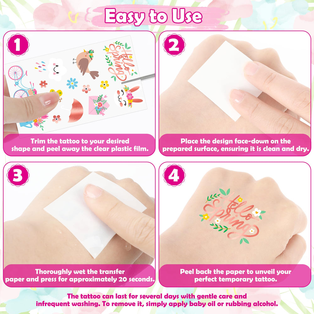 Huskein waterproof temporary tattoos stay bright after swimming or showering.