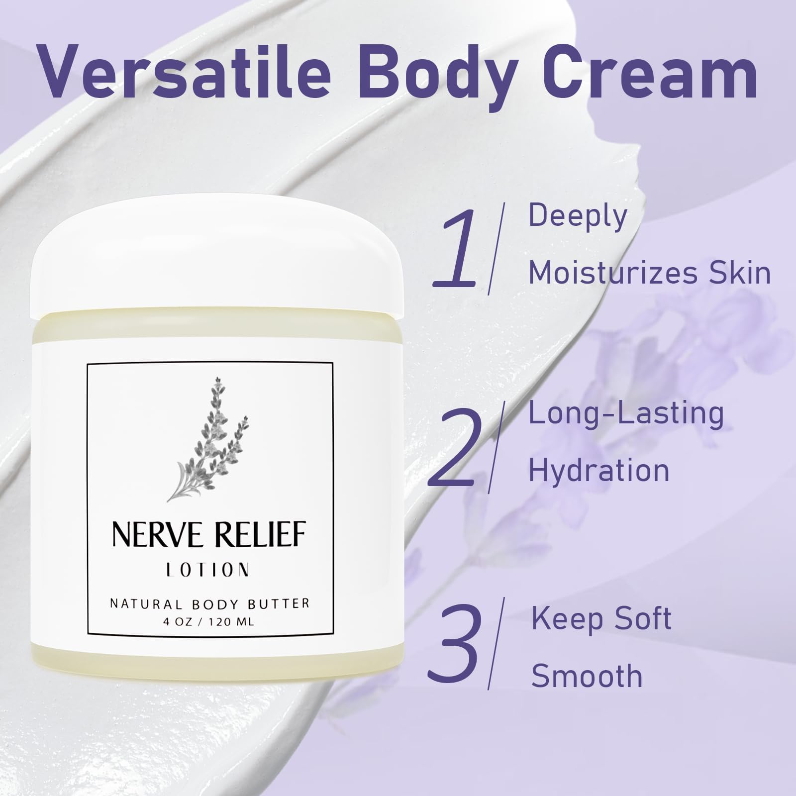 HUSPUR Neuropathy Cream packaging highlights 4 ounce size and value