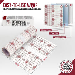 Close-up of Hustle Butter Deluxe wrap showing breathable design for comfort.