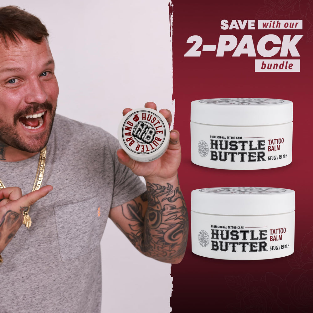Hustle Butter Deluxe 2-pack box interior showing product details