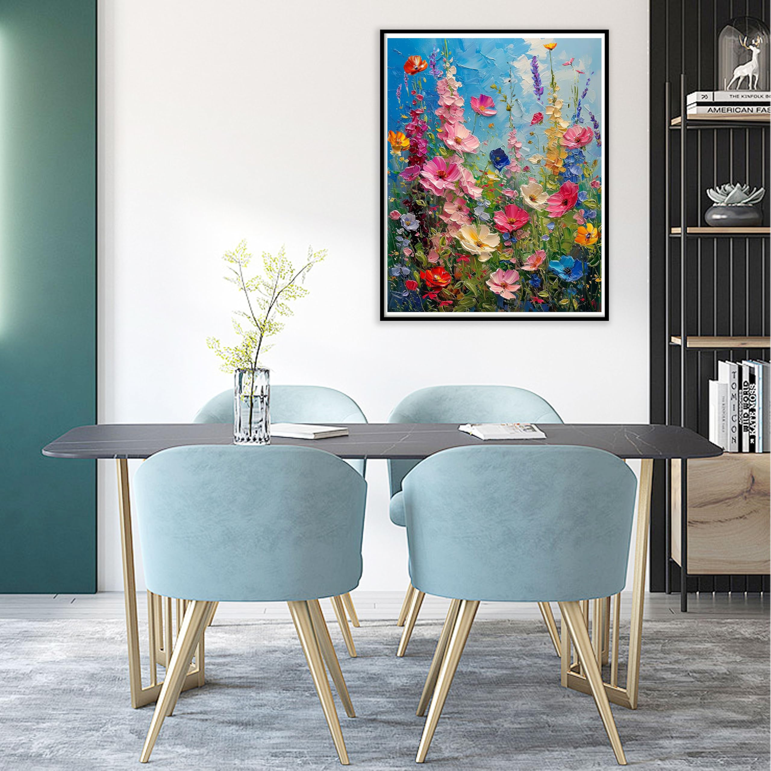 Hutarosl DIY oil painting kit with brushes and canvas for a ready-to-paint experience.