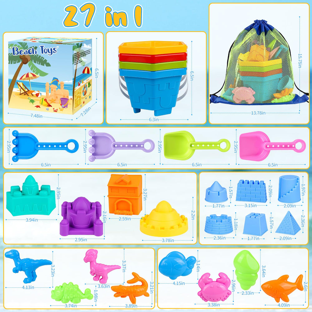 HUUIDY travel-ready beach toy pack fits compact bags for trips.
