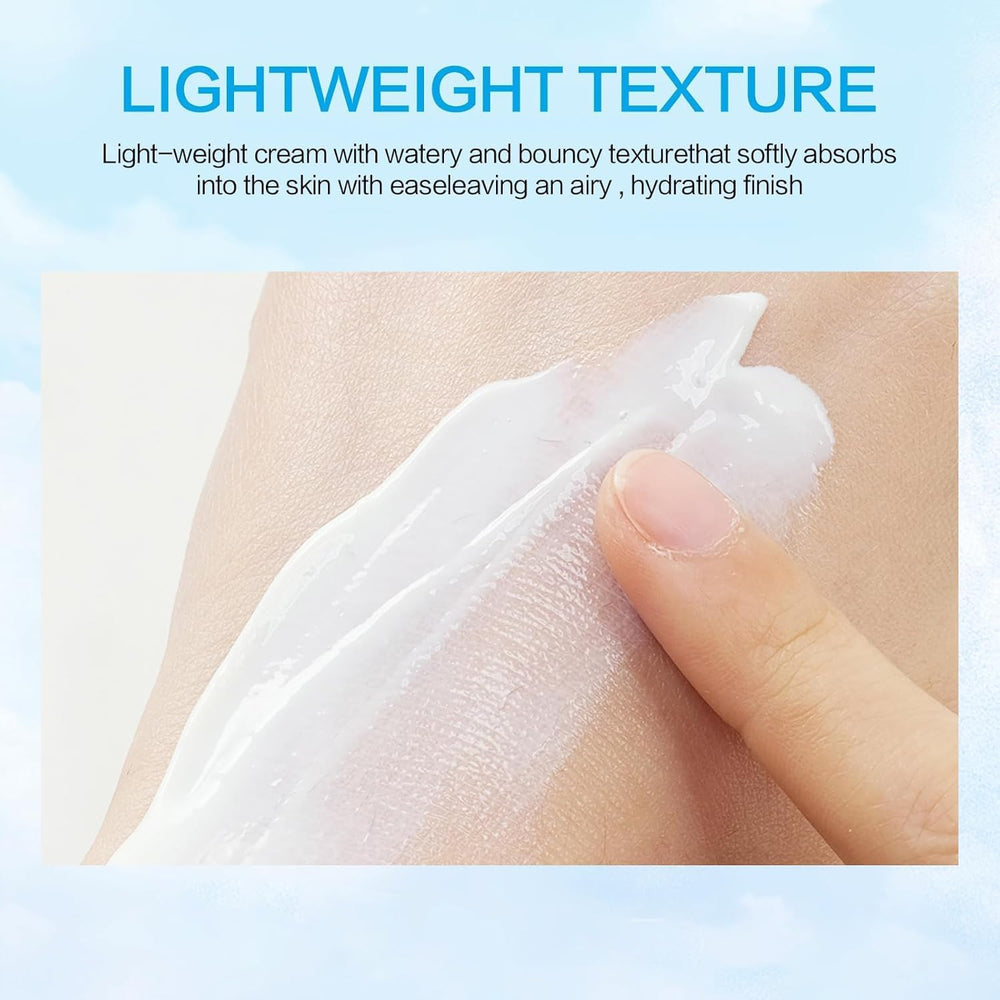 Huxihom Centella Sunscreen texture close-up showing fast absorption.