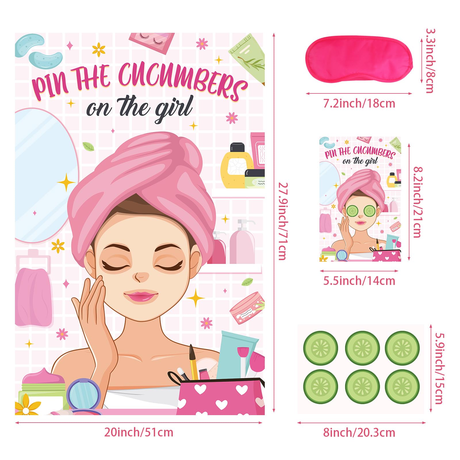 Hxezoc cucumber stickers set for interactive pin the cucumber gameplay.