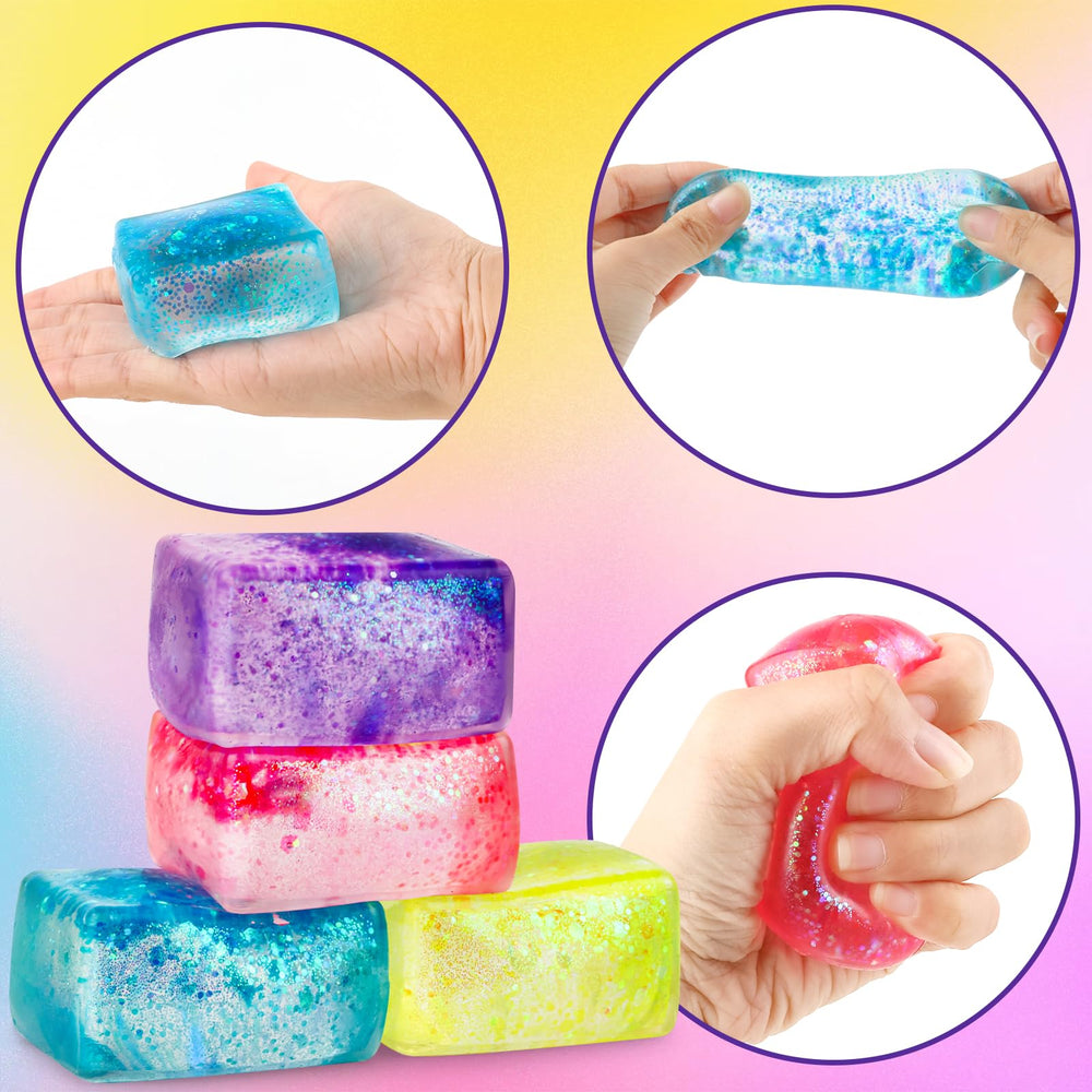 Hxezoc glitter ice cube fidget packaged set ready for gifting and classroom rewards