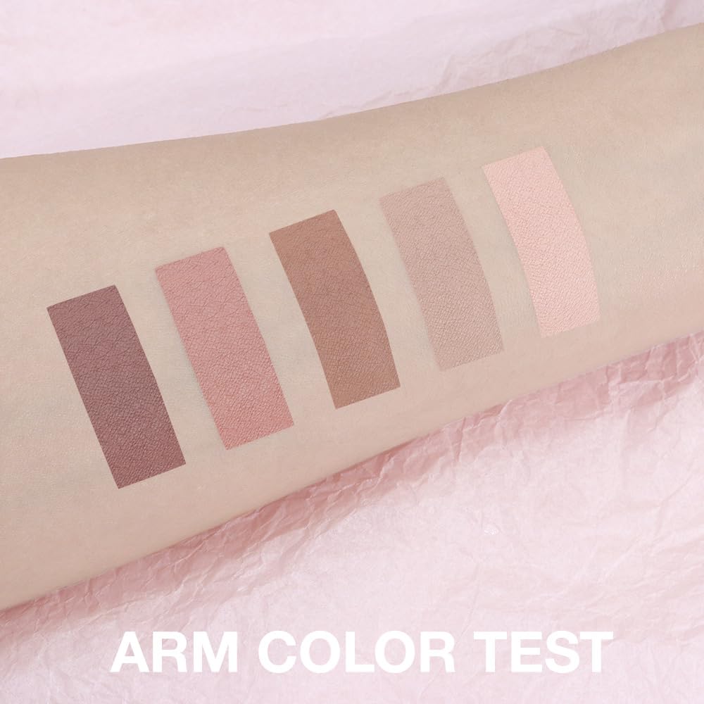 Hxssll Matte Nude Eyeshadow Palette: peach rose nude matte for bright transitions