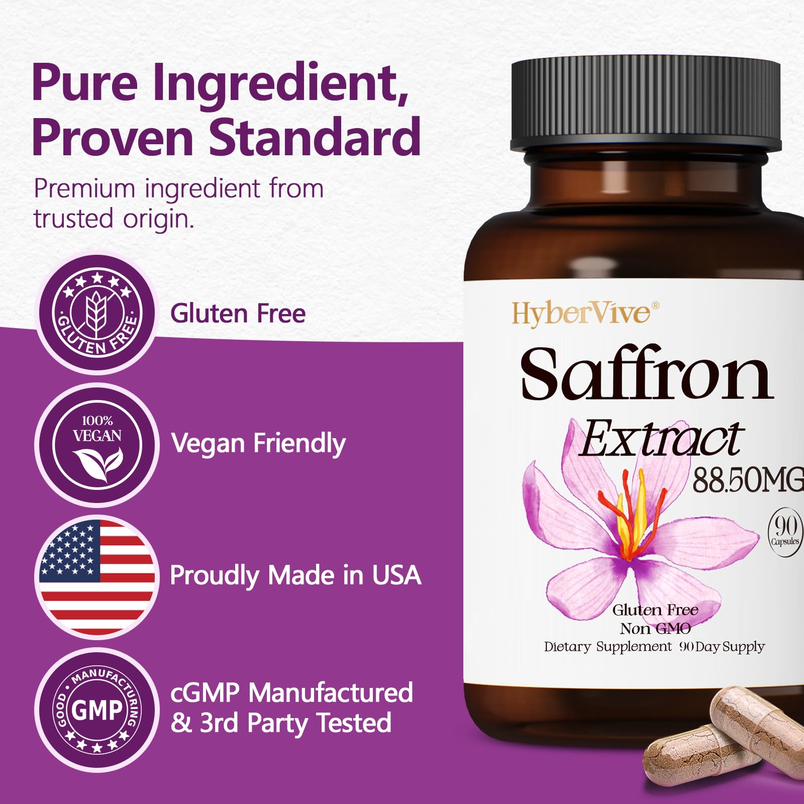 HyberVive saffron digestion and metabolism support concept.
