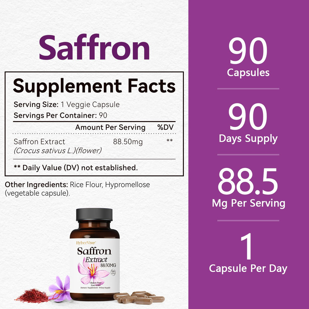 HyberVive saffron mood and energy visual for busy professionals.