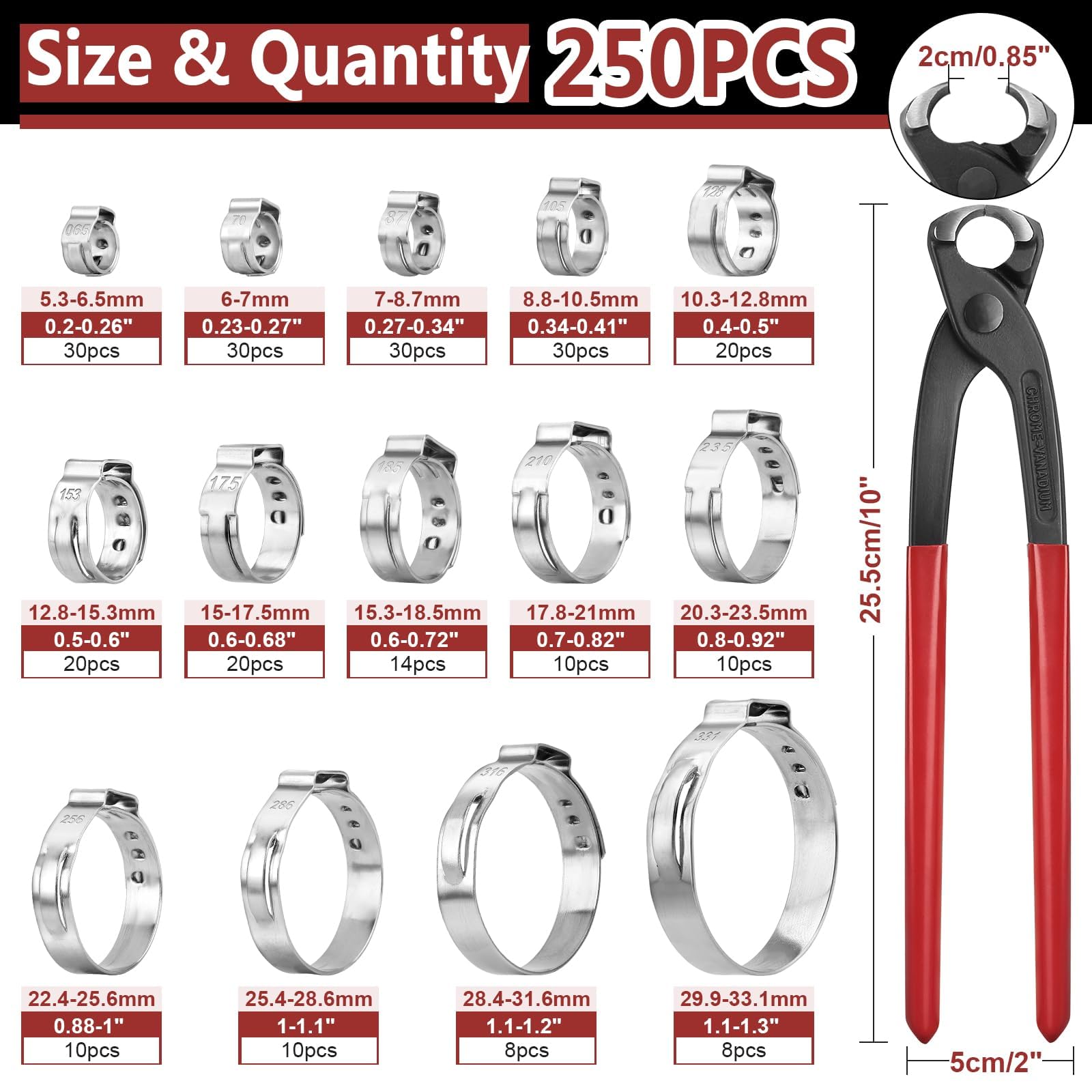 Hydencamm 360-degree stepless design for secure, uniform sealing.