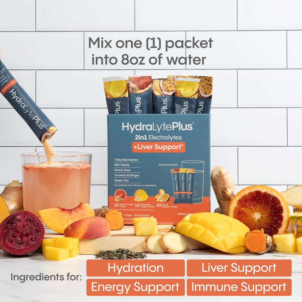 Hydralyte 18-ingredient formula package for daily wellness