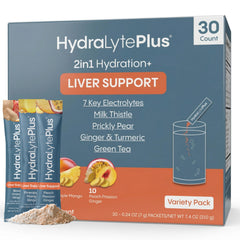 Hydralyte Liver Support bottle pour, showcasing rapid hydration on the go