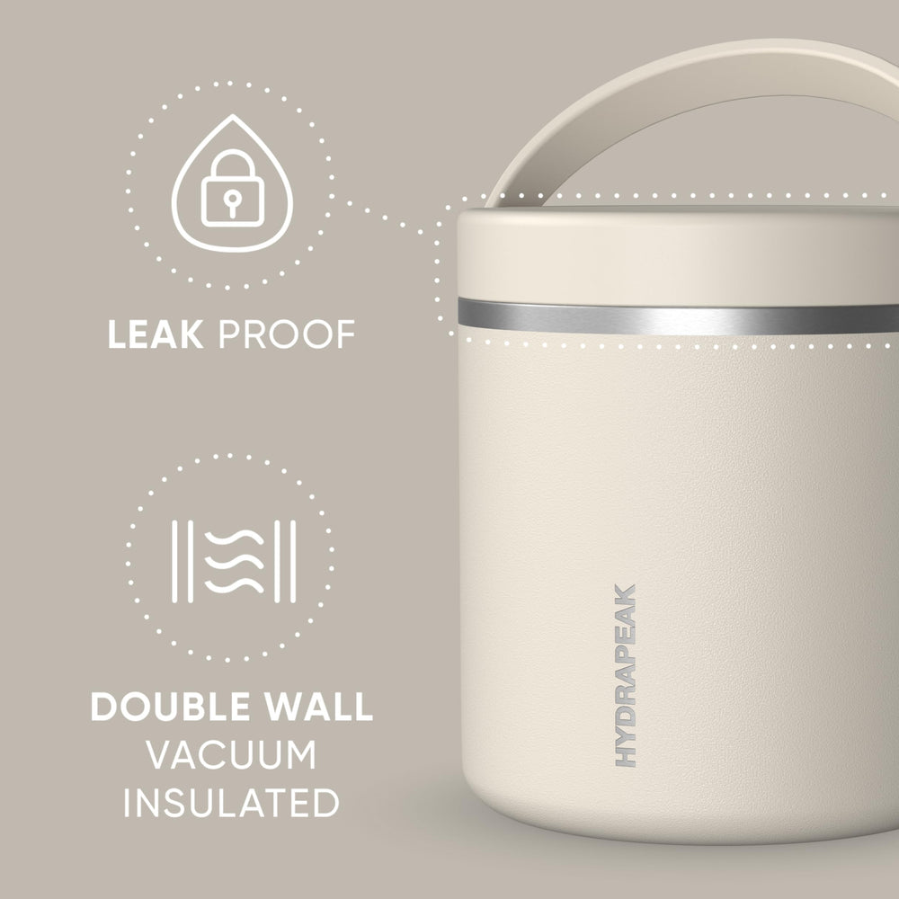 Hydrapeak jar folding handle for portable meals