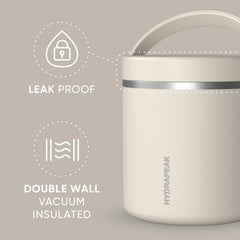 Hydrapeak jar folding handle for portable meals