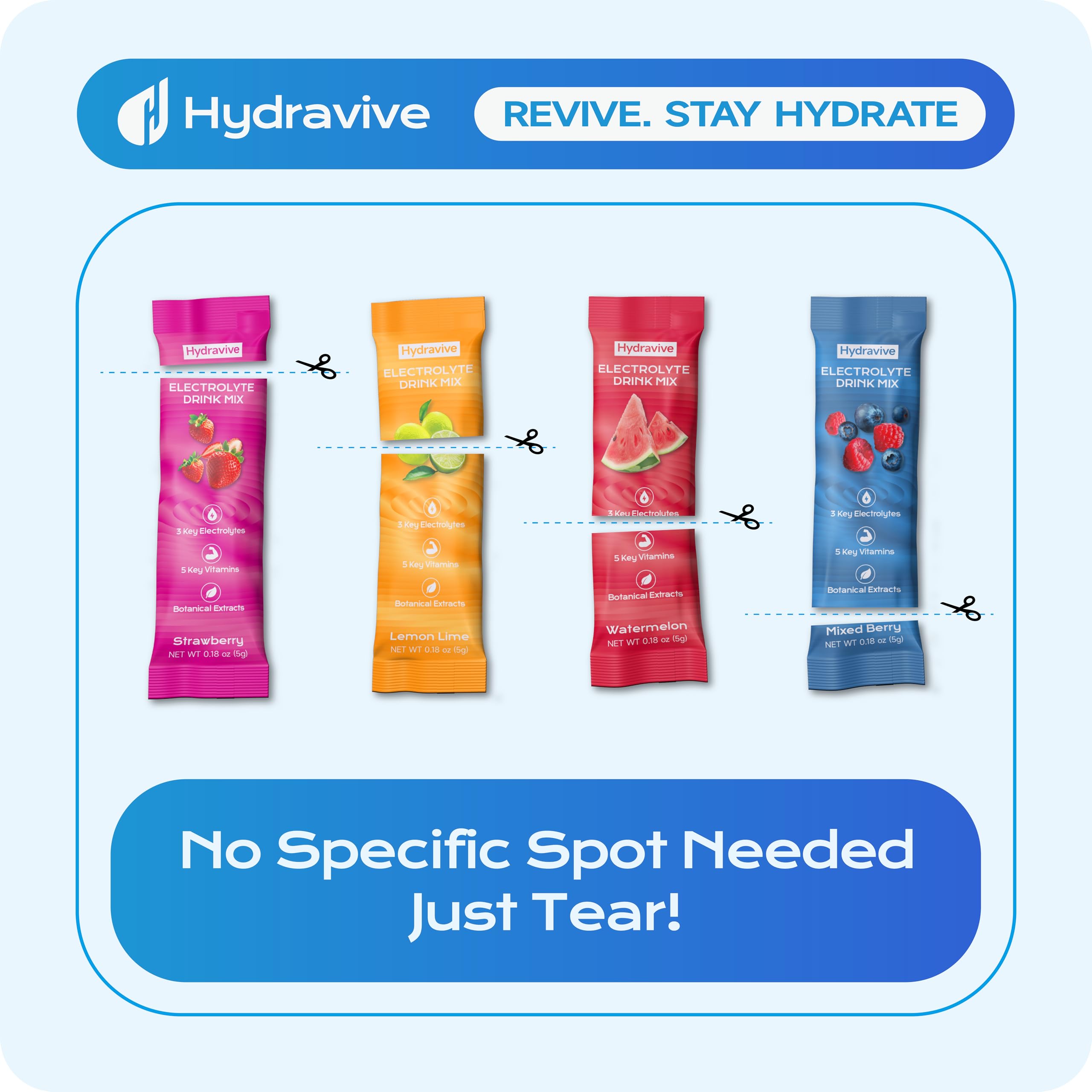 Hydravive zero sugar mix for guilt-free hydration