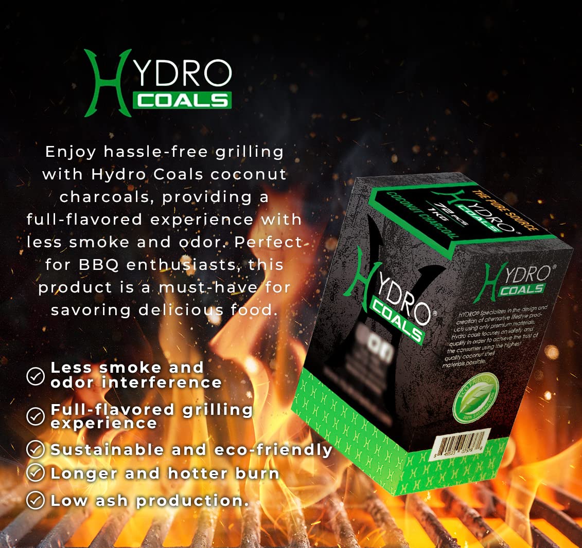 Hydro coconut charcoal cubes coconut-shell origin deliver natural burning aroma.