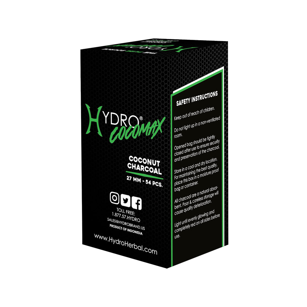 Hydro coconut charcoal cubes burn odorless for cleaner backyard cooking.