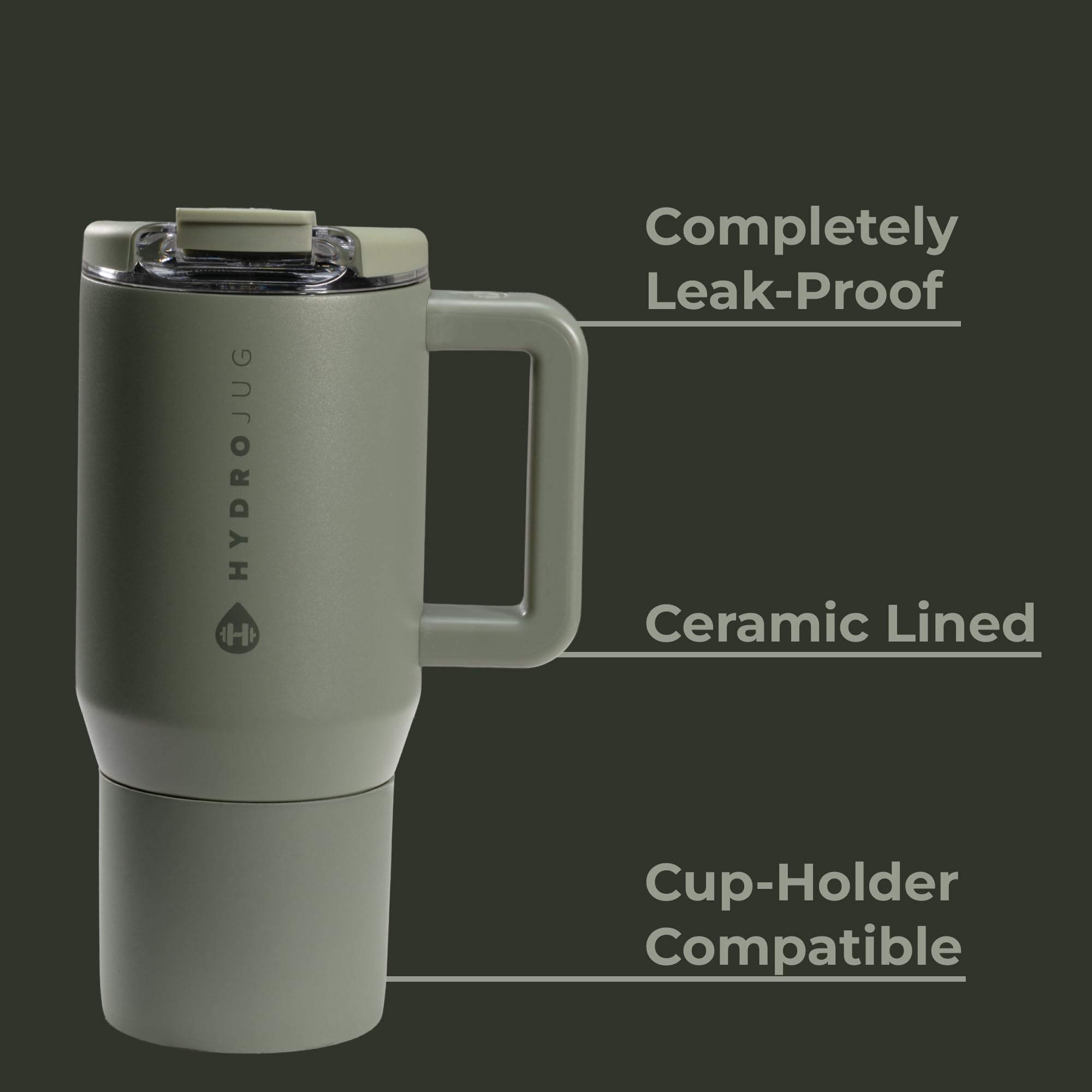 HydroJug Coffee Traveler keeps drinks hot or cold for hours, ideal commutes.