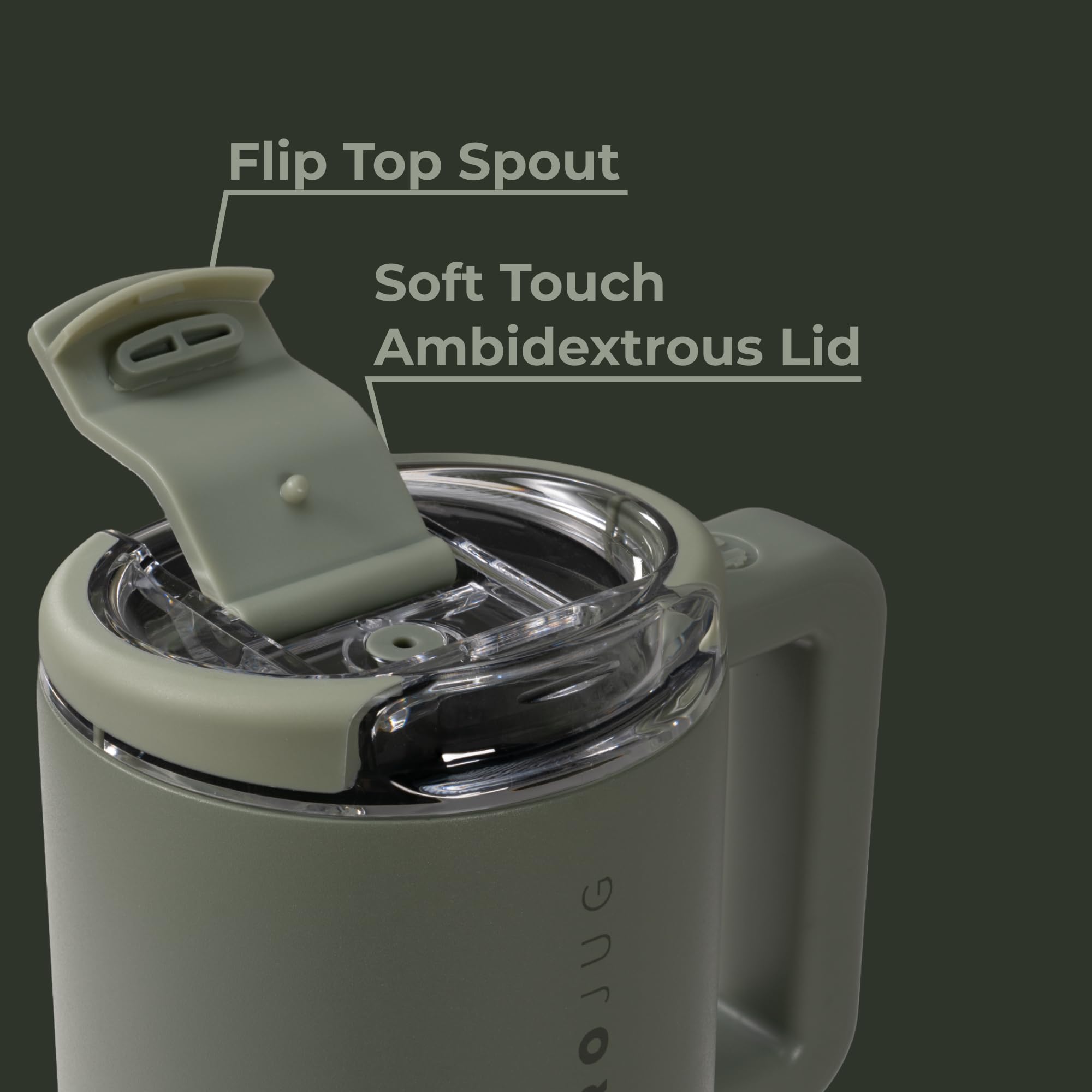 HydroJug 20 oz base fits most cup holders for easy travel.