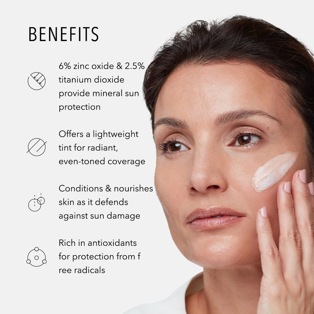 Hands applying HydroPeptide Solar Defense as the white cast fades