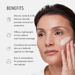 Hands applying HydroPeptide Solar Defense as the white cast fades