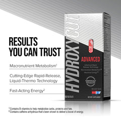 Hydroxycut Advanced bottle pour demonstrates easy daily use