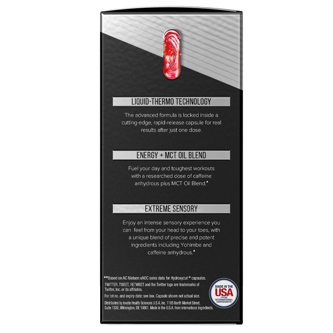 Hydroxycut Advanced caffeine-200mg close-up for alertness