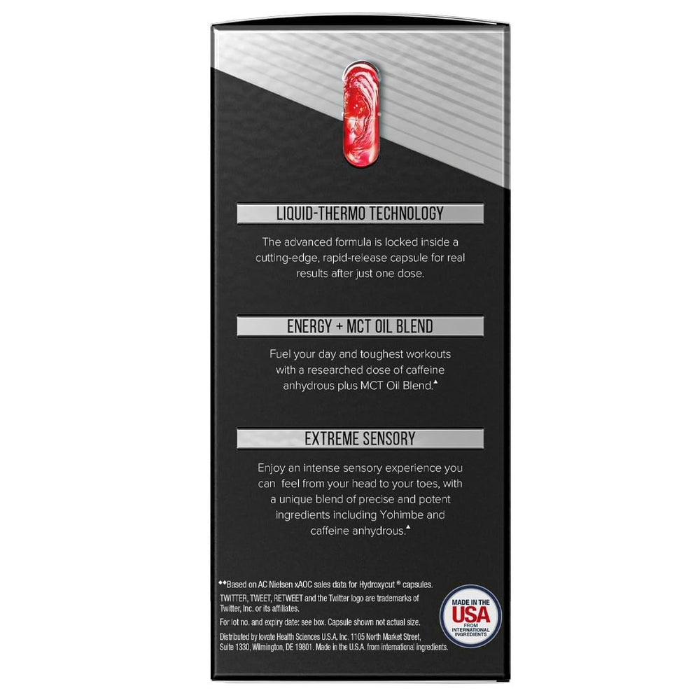 Hydroxycut Advanced caffeine-200mg close-up for alertness