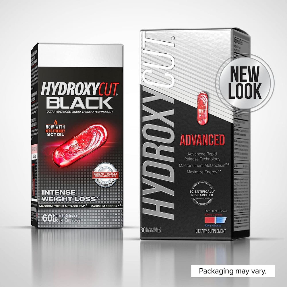 Hydroxycut Advanced rapid-release capsules close-up for quick energy