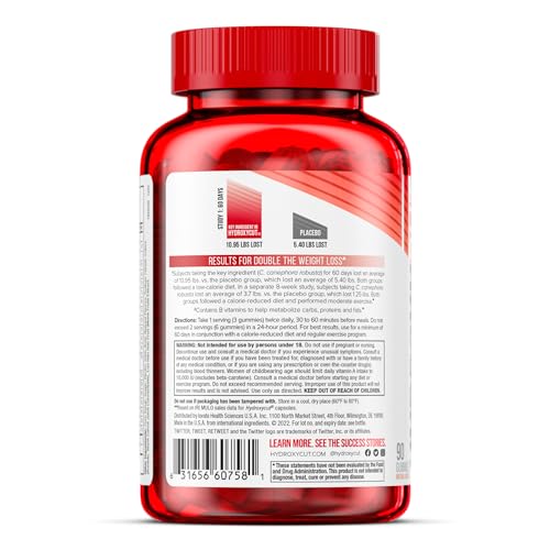 Hydroxycut Gummies pouring into glass — easy, on-the-go consumption.