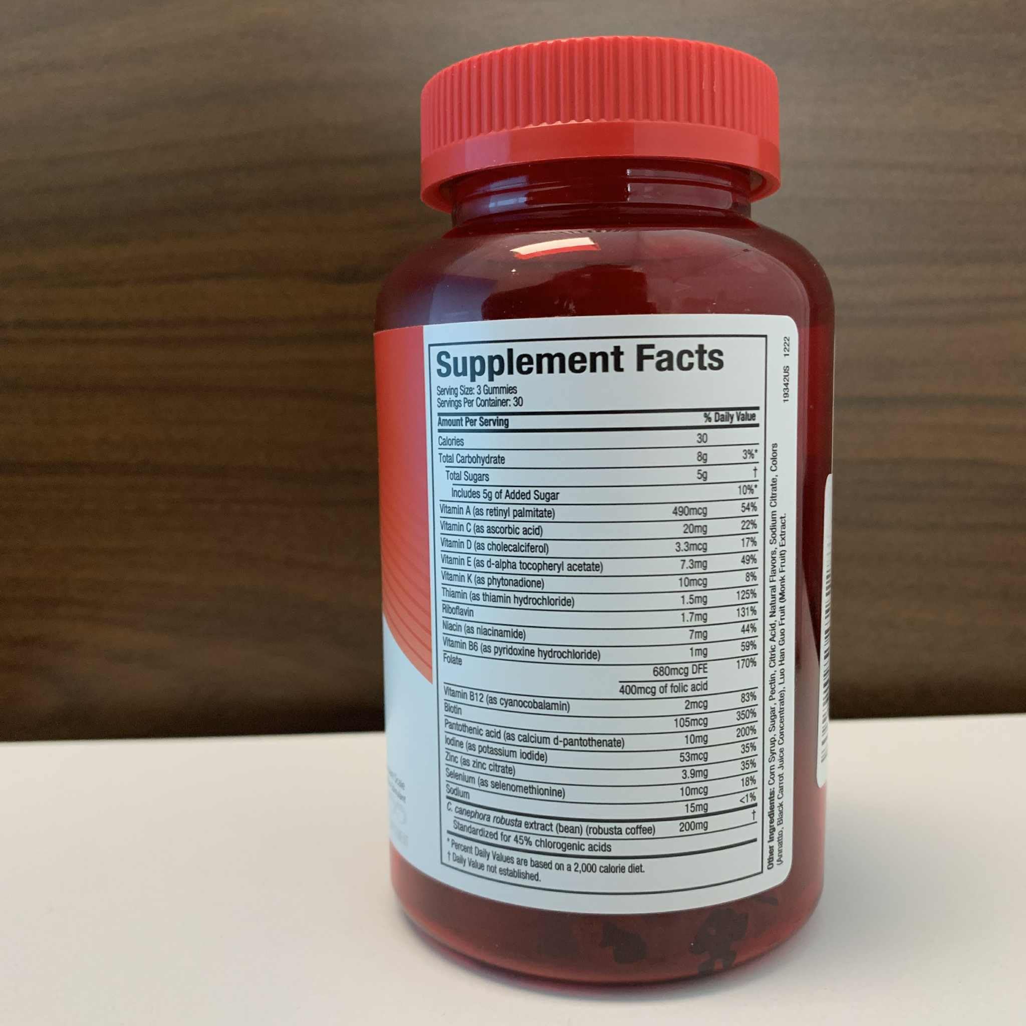 Hydroxycut Gummies serving pouch — portable grab-and-go option.