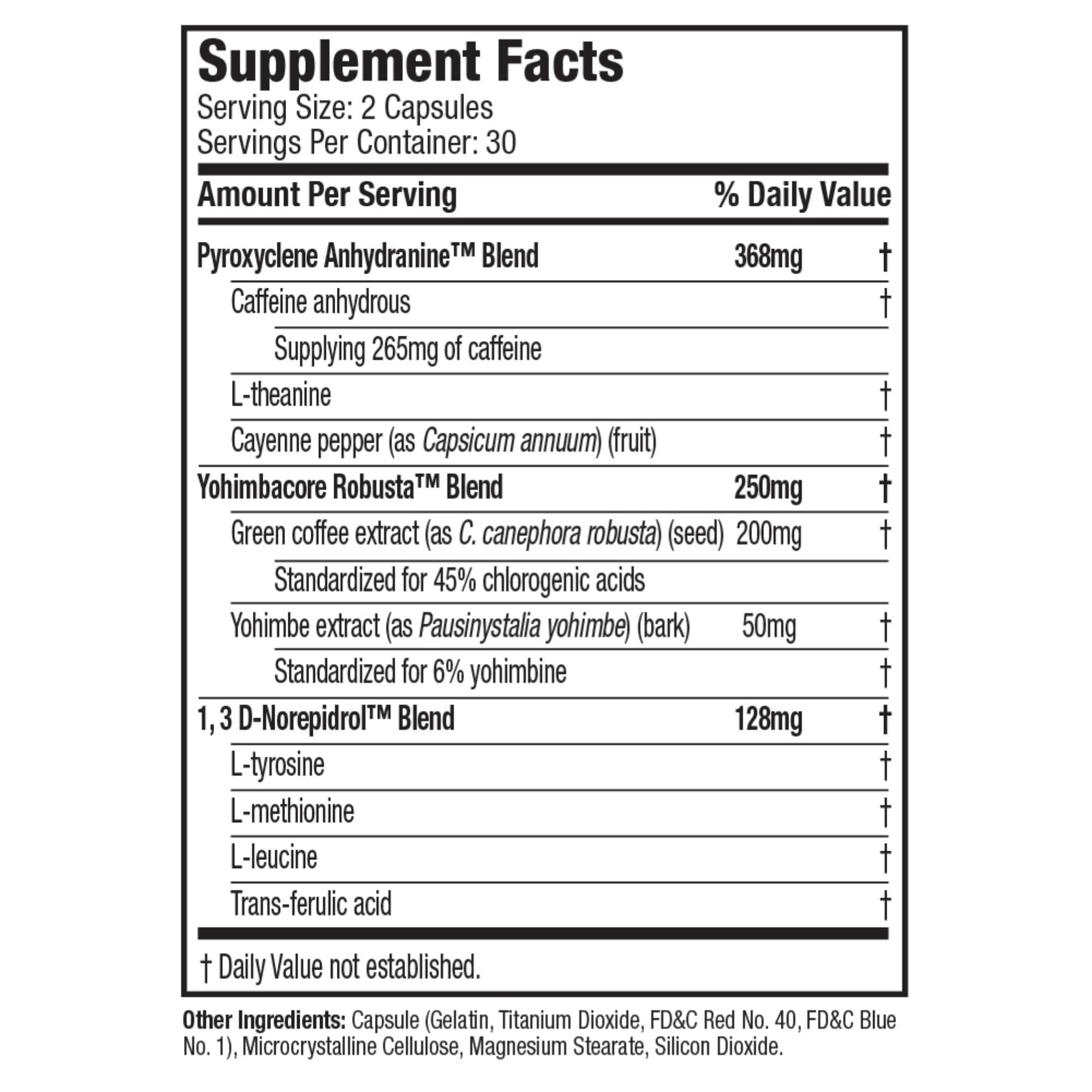 Hydroxycut Hardcore bottle closeup showing label details and stimulant formula
