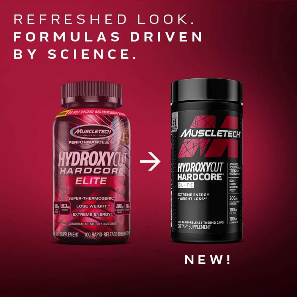 Hydroxycut Elite capsules on gym bag signaling workout readiness