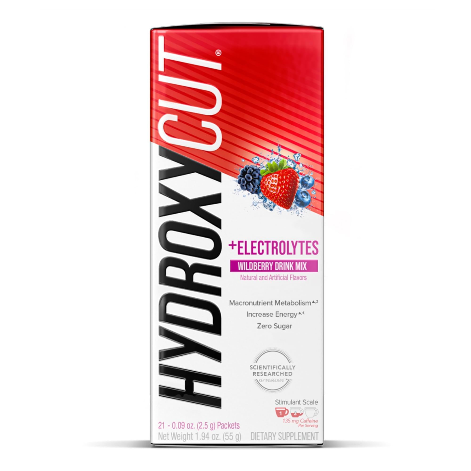 Hydroxycut Wildberry Blast compact packaging for easy carry.