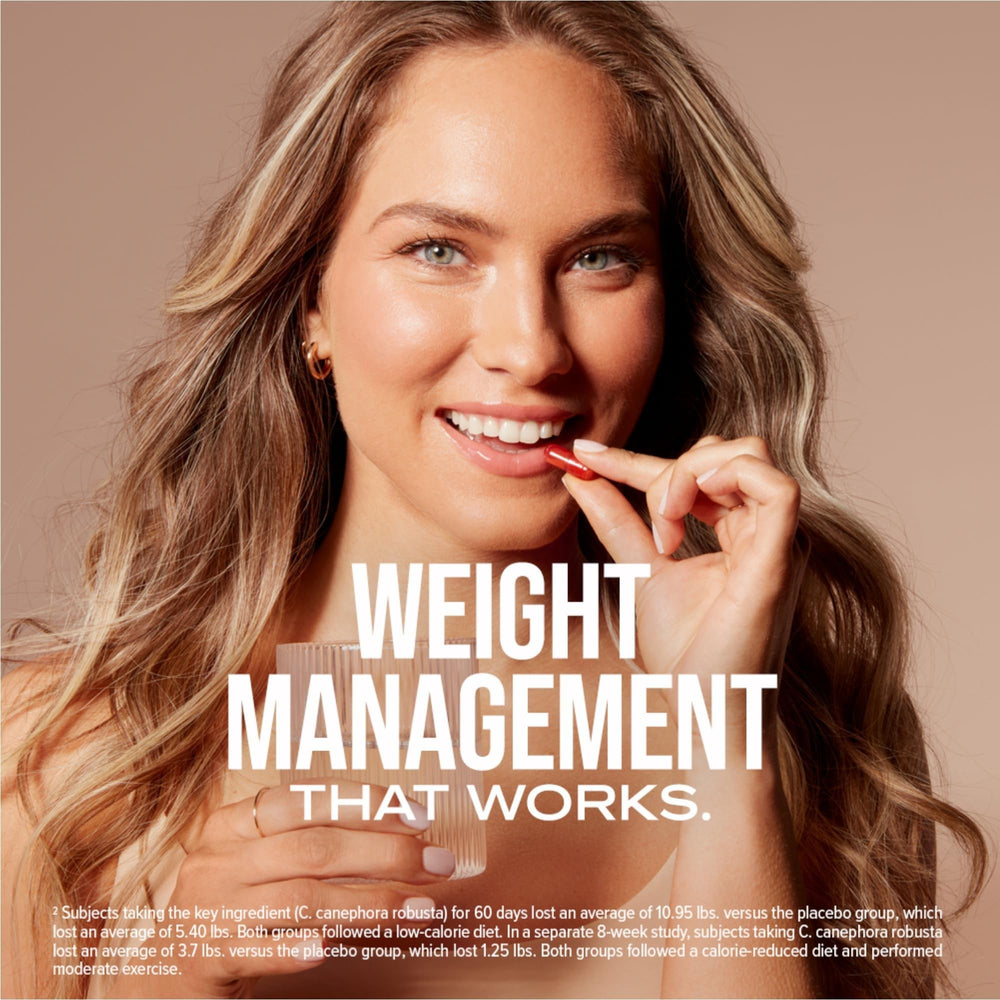 Hydroxycut +Women capsules close-up highlights rapid-release design for easy dosing.