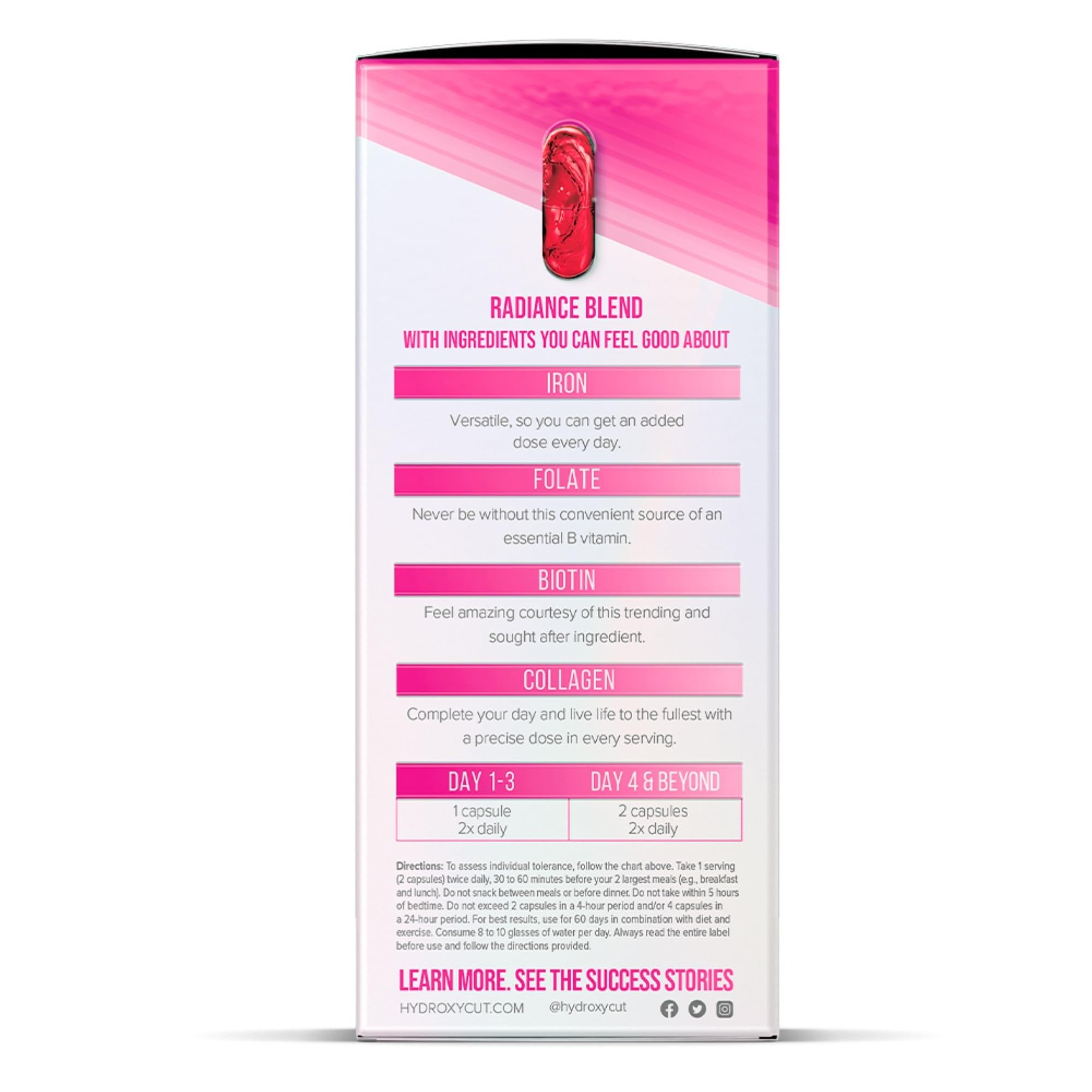 Hydroxycut +Women packaging inspires daily routine with science-backed ingredients.