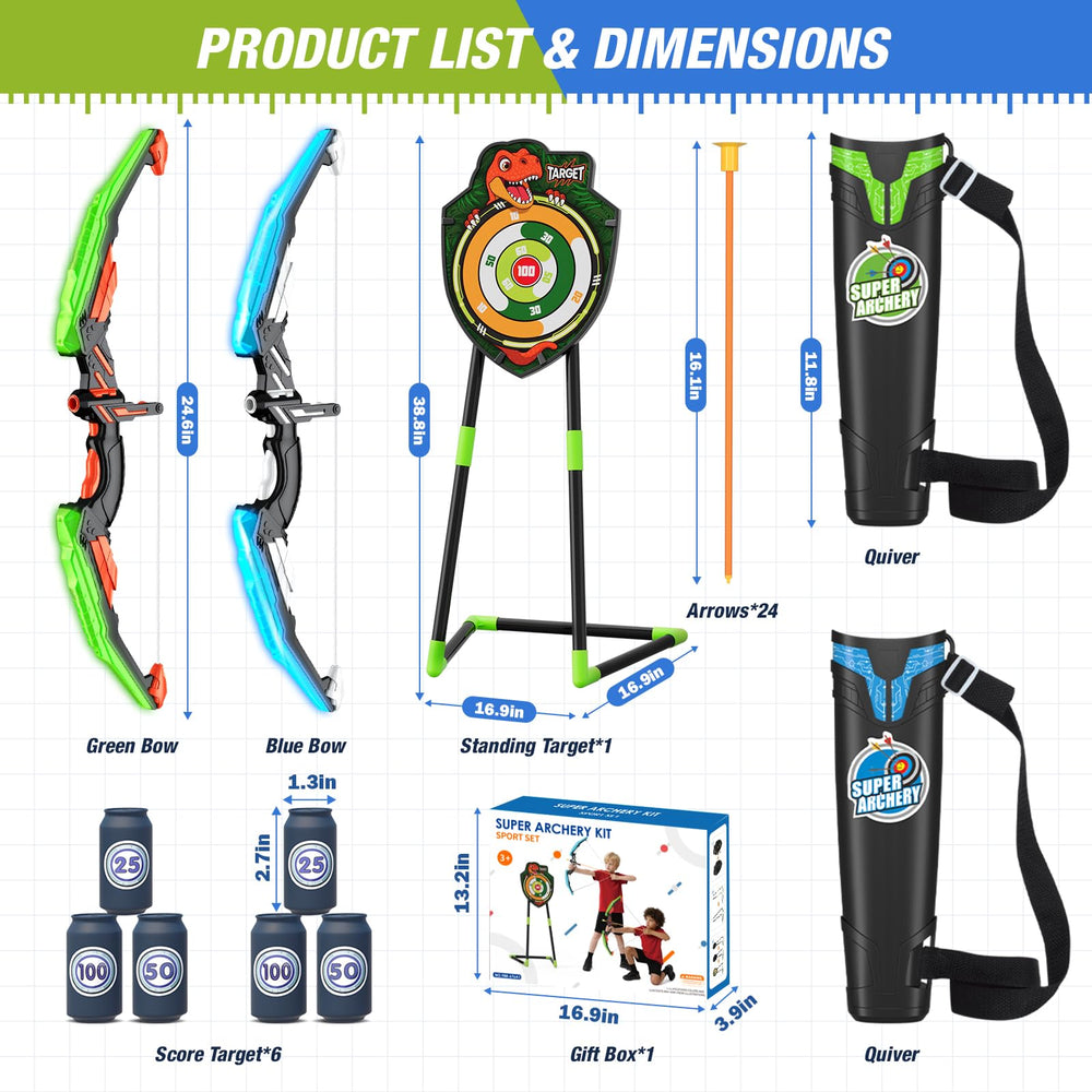 HYES kid-friendly archery toy suitable for indoor and outdoor use.