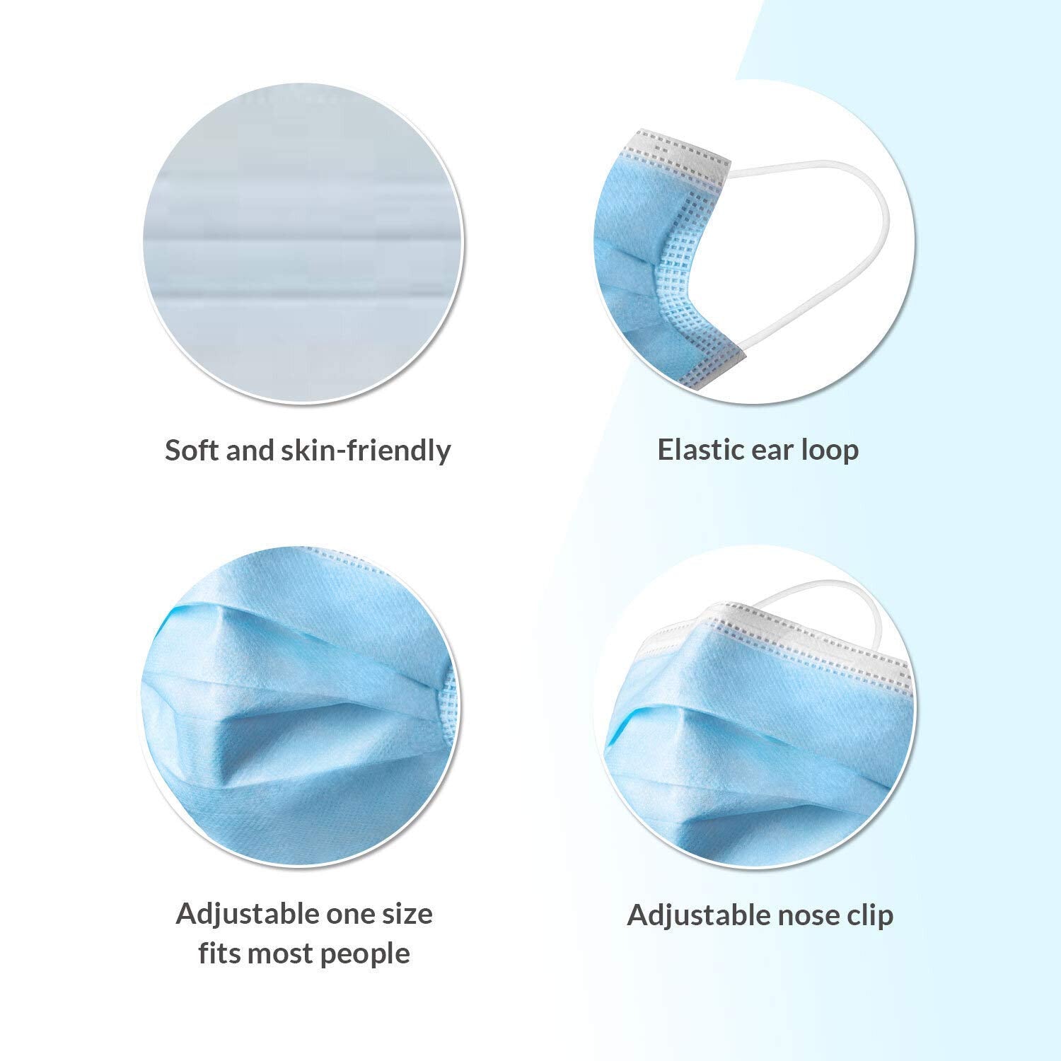 Hygenix face mask inner soft lining for comfortable wear.
