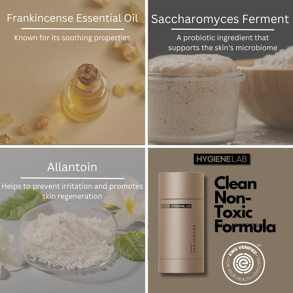 HygieneLab 24-hour protection claim highlighted for all-day freshness.